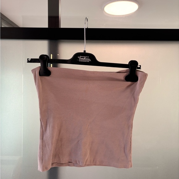 Pink Ribbed Tube Top - Picture 2 of 3